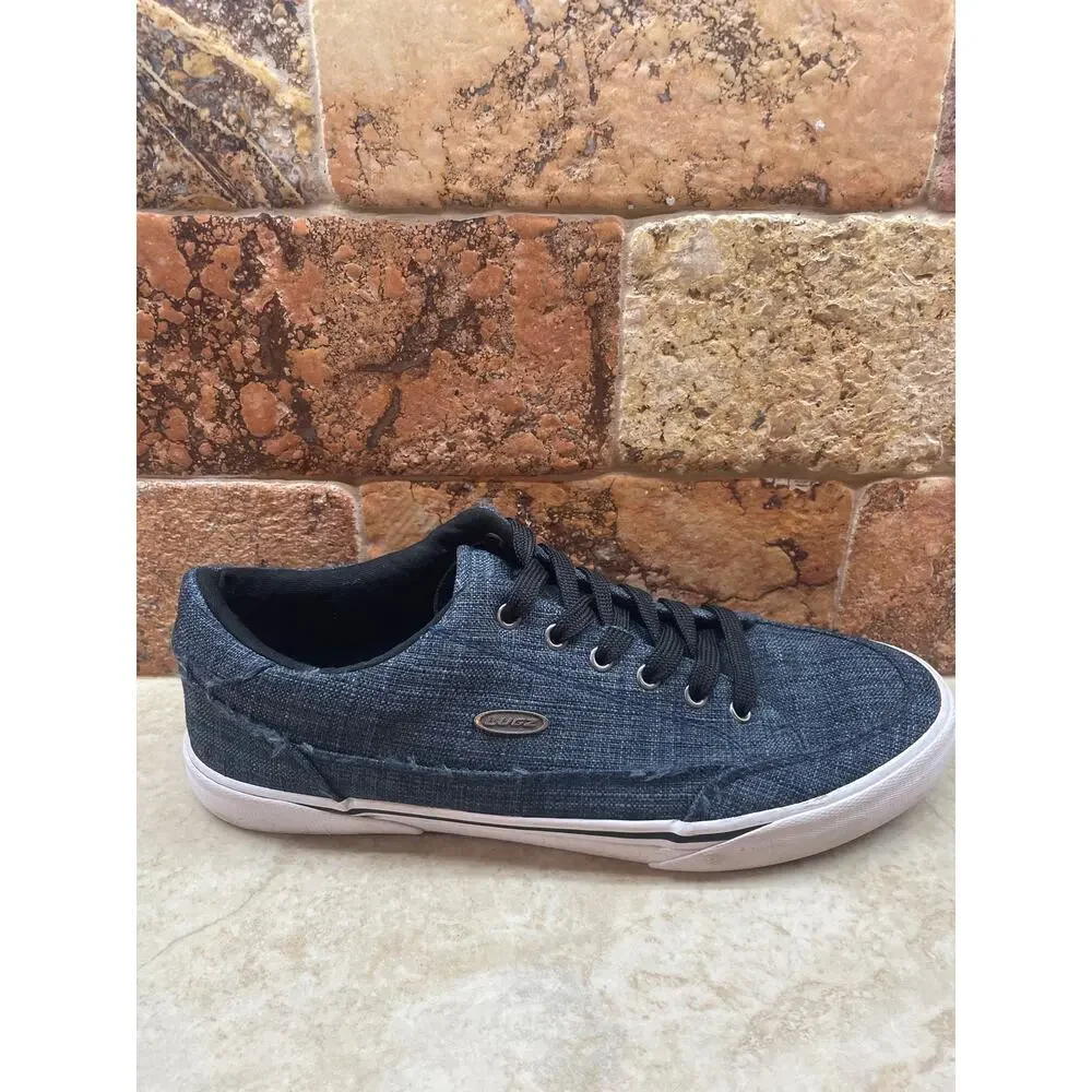Lugz Canvas Sneakers Men’s Size 9 Blue Casual Lace Up Shoes Athletic